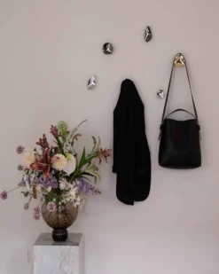 Amalia Knage - Sort Krom | Rund | Stor