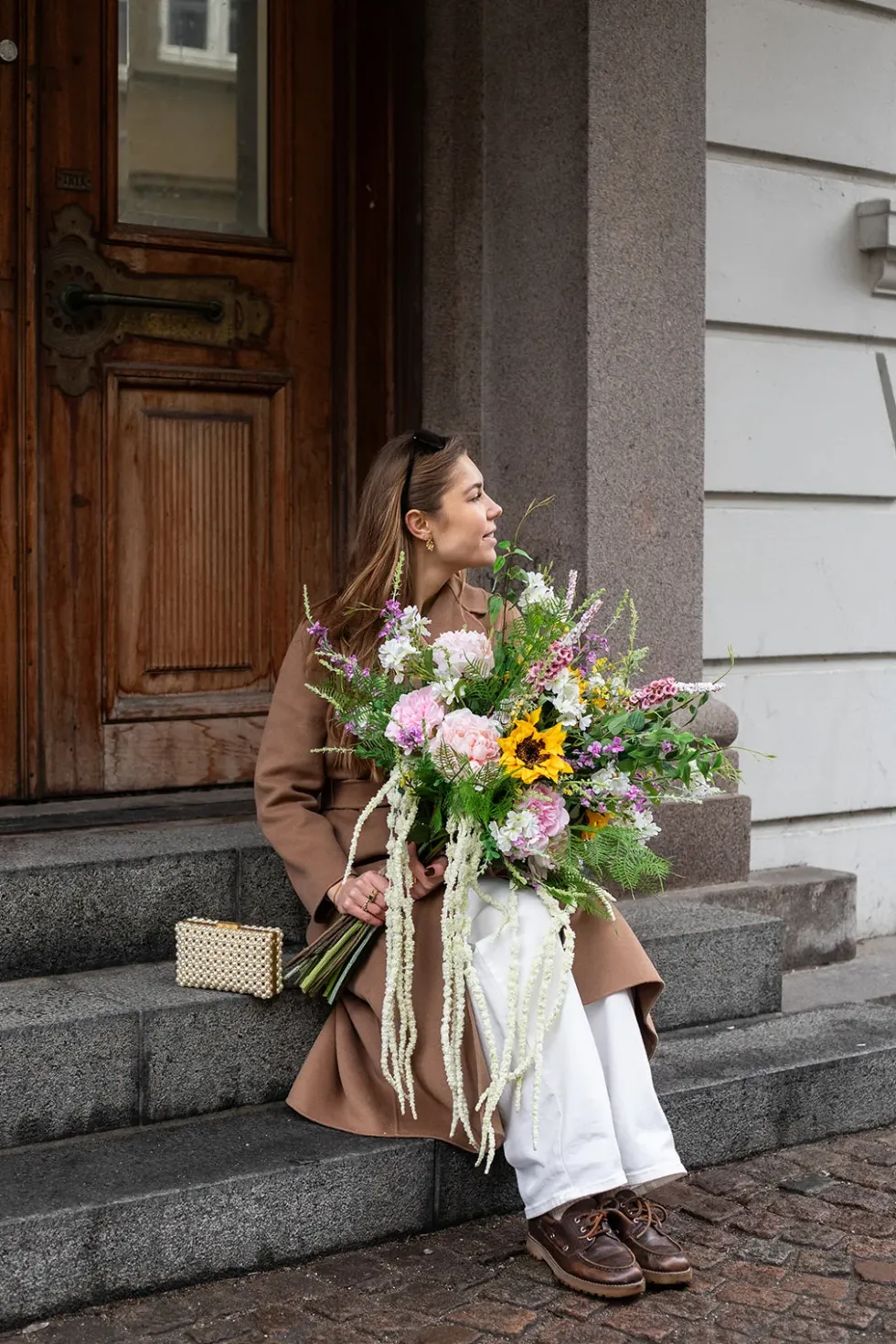 Amaranthus gren Kunstig Blomst - Hvid