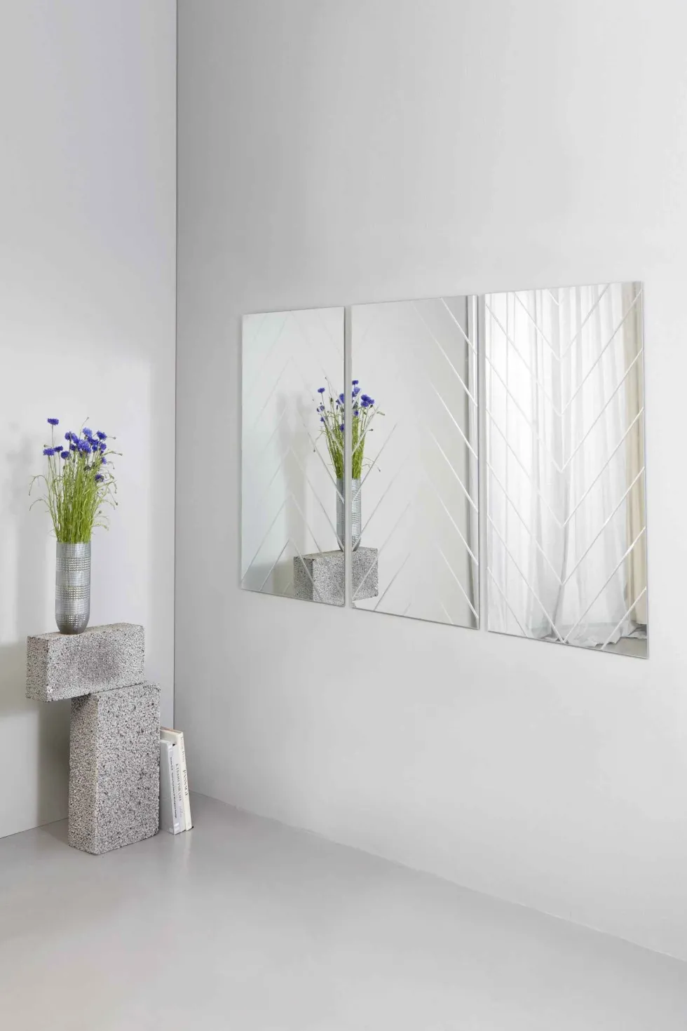 Herringbone Spejl - Klar | Lille