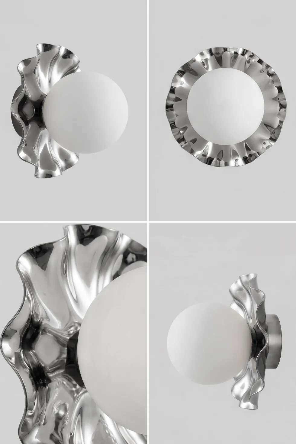 Lea Lampe - chrome | opal glas