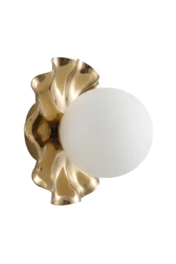 Lea Lampe - gylden | opal glas