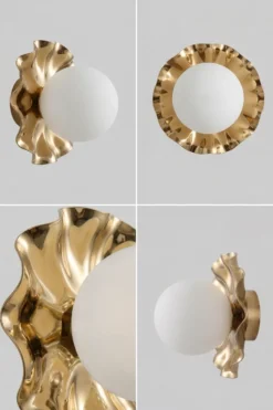 Lea Lampe - gylden | opal glas