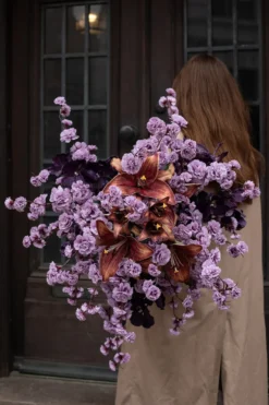 Lilje Kunstig Blomst - Bordeaux | Stor