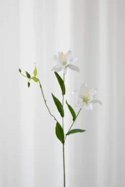 Lilje Kunstig Blomst - Hvid | Lille