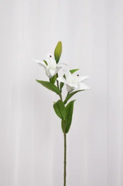 Lilje Kunstig Blomst - Hvid | Mellem