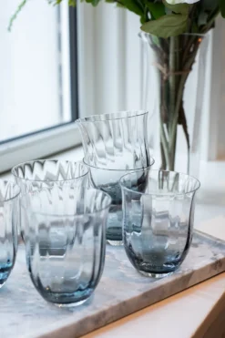 Lina Drikkeglas - Petrol blue