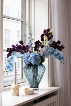 Orkidé Kunstig Blomst - Blå | 9 hoveder