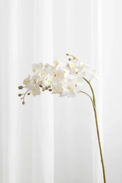 Orkidé Kunstig Blomst - Hvid | 21 hoveder