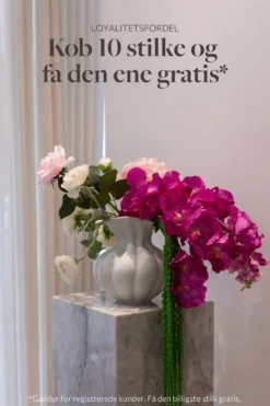 Orkidé Kunstig Blomst - Pink | 7 hoveder