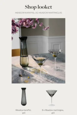 Shop looket - Meadow karaffel og 6 martini glas