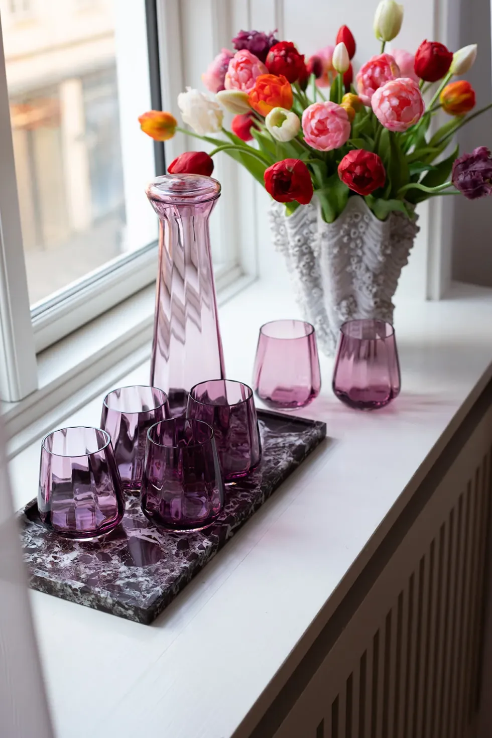 Shop looket - 6 stk. Meadow plum drikkeglas