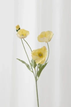 Valmue Kunstig Blomst - Gul