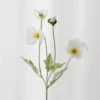 Valmue Kunstig Blomst - Hvid