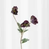 Valmue kunstig blomst - mørkelilla