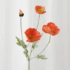 Valmue Kunstig Blomst - Orange