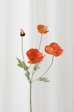 Valmue Kunstig Blomst - Orange