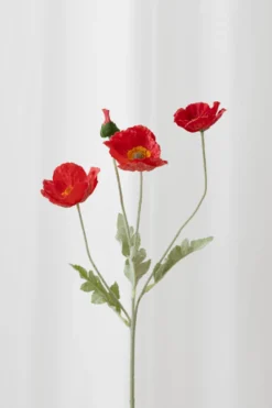 Valmue Kunstig Blomst - Rød